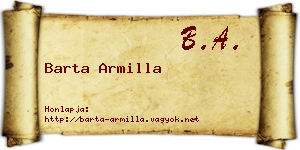 Barta Armilla névjegykártya
